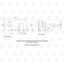 Ver imagem 4 de Torneira para banheiro misturador monocomando de parede Santana Pingoo.casa - Dourado Rose