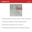Ver imagem 5 de Vaso Decorativo de Borossilicato Transparente 30x12x12cm Enfeite Sala Mesa