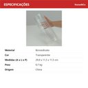 Ver imagem 2 de Vaso Decorativo de Borossilicato Transparente 30x12x12cm Enfeite Sala Mesa
