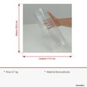Ver imagem 3 de Vaso Decorativo de Borossilicato Transparente 30x12x12cm Enfeite Sala Mesa