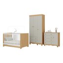 Ver imagem 2 de Quarto de Bebê Completo com Berço Americano 3 em 1 Dengo Multimóveis Mp4592 Madeirado/off White