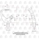 Ver imagem 5 de Torneira para banheiro cascata Misturador Monocomando Baixa Cairu Pingoo.casa - Dourado escovado