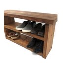 Ver imagem 1 de Sapateira Banco 2 Prateleiras Madeira - 90cm:Imbuia