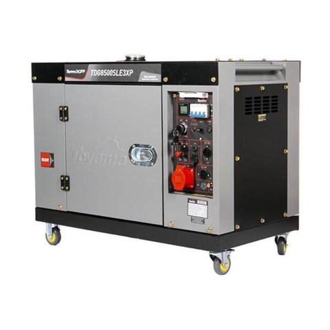 Gerador Cabinado Diesel Toyama 8,0KVA Trifásico 380V Tanque 15L Partida Elétrica com tomada ATS e