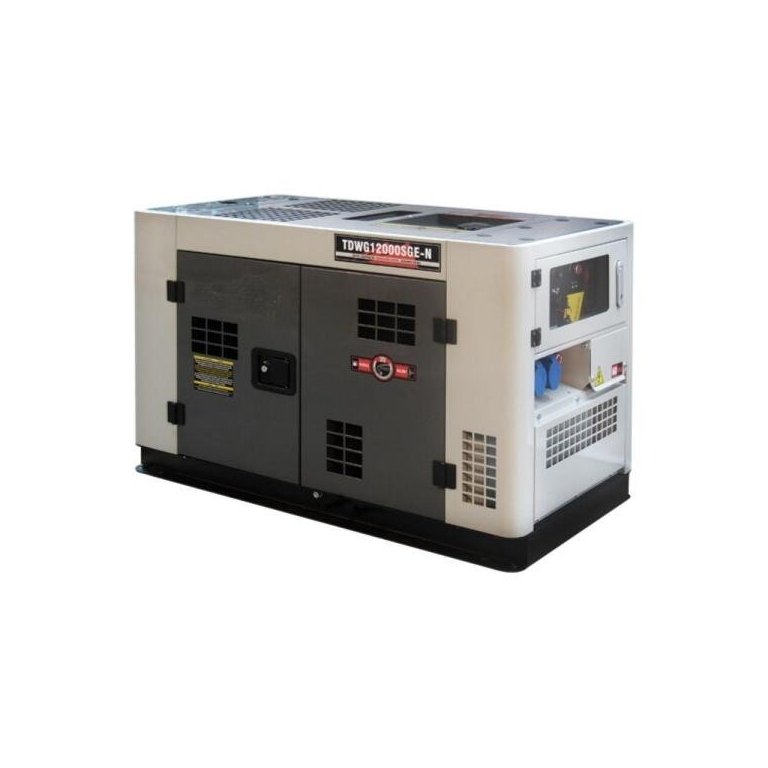 Gerador Diesel Toyama Refrigerado à Água Monofásico 10KW Bivolt Cabinado 3600rpm TDWG12000SGE-N