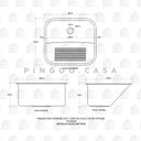 Ver imagem 5 de Tanque Inox Monobloco com Válvula e Sifão Atikum Pingoo.Casa