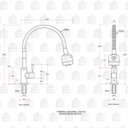 Ver imagem 5 de Torneira para cozinha em aço inox Jaguaribe PIngoo.casa - Preto