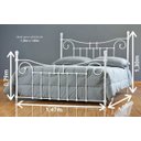 Ver imagem 2 de Cama de Ferro Francesa Casal Comum - Branca