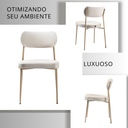 Ver imagem 2 de Kit 2 Cadeiras de Jantar Sienna Aço Carbono Pintura Epóxi Design Industrial Luxo Sala Estar Gourmet: