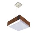 Ver imagem 1 de Lustre para Sala de Jantar Vivare Md-4402 Cúpula em Tecido 40x40cm Cor Café Bivolt