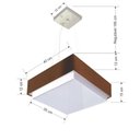 Ver imagem 2 de Lustre para Sala de Jantar Vivare Md-4402 Cúpula em Tecido 40x40cm Cor Café Bivolt