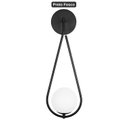Ver imagem 2 de Arandela Luminária Gota Globo 12 Cm Moderno Preto Fosco