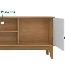 Rack Bancada Para Tv 40 Pol 135 Cm 011095 Cedro Branco DCASA - 6