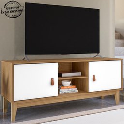 Rack Bancada Para Tv 40 Pol 135 Cm 011095 Cedro Branco DCASA - 2