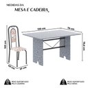 Ver imagem 3 de Conjunto de Mesa Tubular com 4 Cadeiras Lara Prata/Bege