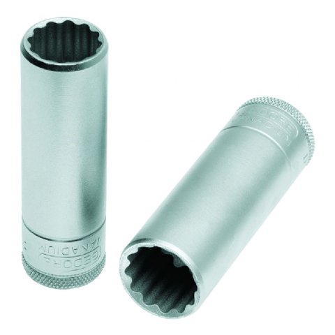 Soquete Estriado D-19 Longo com Encaixe de 1/2"" X 14mm - 015.702 - Gedore