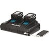 Carregador Duplo de Bateria Dc18rd 18v com Entrada Usb 220v Makita - 1969378 - 2