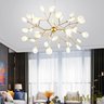Lustre Led Folhas Moderno 135w 70cm Dourado C/ Controle - 2