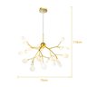 Lustre Led Folhas Moderno 135w 70cm Dourado C/ Controle - 6