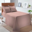 Ver imagem 3 de Jogo Cama Queen Size Algodão 130 Fios Liso Conforto Macio