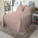 Ver imagem 4 de Jogo Cama Queen Size Algodão 130 Fios Liso Conforto Macio