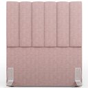 Ver imagem 3 de Kit Cabeceira Cama Box Solteiro 100cm e Calçadeira Recamier Baú Dália W01 Linho Rosa - Lyam Decor