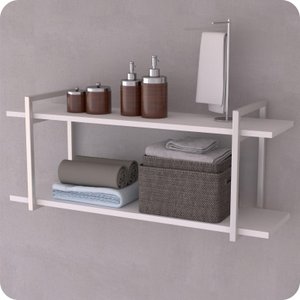 Prateleira Estilo Industrial Banheiro Parede Gnd Bb 60cm