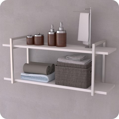 Prateleira Estilo Industrial Banheiro Parede Gnd Bb 60cm