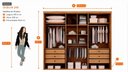 Ver imagem 5 de Guarda Roupa Casal MDF 3 Portas 6 Gavetas Vegas