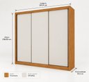 Ver imagem 3 de Guarda Roupa Casal MDF 3 Portas 6 Gavetas Vegas