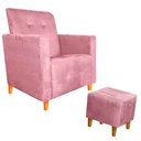 Ver imagem 3 de Poltrona Amamentação Gaby Pés Palito + Puff Rosa