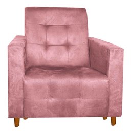 Poltrona Amamentação Gaby Pés Palito + Puff Rosa - 2