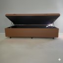 Ver imagem 4 de Cama Box Baú Blindada com Colchão Riviera Molas Ensacadas 25cm:corino Marrom/solteiro