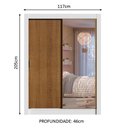 Ver imagem 3 de Guarda-Roupa Infantil Madesa Theo 2 Portas de Correr com Espelho 4 Gavetas Branco/Rustic Cor:Branco/