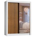 Ver imagem 2 de Guarda-Roupa Infantil Madesa Theo 2 Portas de Correr com Espelho 4 Gavetas Branco/Rustic Cor:Branco/