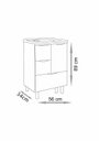 Ver imagem 3 de Gabinete Luiza C/pés 60 Cm - Fabribam