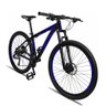 Bicicleta Drais Aro 29 27V Freio Hidráulico Alumínio MTB Preto/Azul 21" - 197 - 2