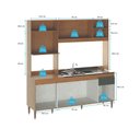 Ver imagem 5 de Armário de Cozinha Compacta Tóquio 180cm 6 Portas C/ Torre Quente Menu Móveis