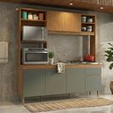 Ver imagem 1 de Armário de Cozinha Compacta Tóquio 180cm 6 Portas C/ Torre Quente Menu Móveis