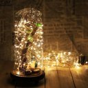 Ver imagem 3 de Kit Fio Micro Led Pilha 50 Lâmpadas Branco Quente Fixa 5 Metros 2 Unidades