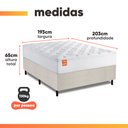 Ver imagem 4 de Cama Box Colchão Casal King Molas Ensacadas Real 193x203x65cm Linho Branco Inducol - Suporta até