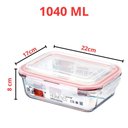 Ver imagem 3 de Vasilha de Vidro Hermético Marmita Mantimentos Tampa 1040ml para Microondas Freezer Congelador