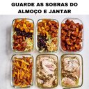 Ver imagem 6 de Vasilha de Vidro Hermético Marmita Mantimentos Tampa 1040ml para Microondas Freezer Congelador