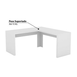 Mesa de Escritório de Canto - Branco - 3