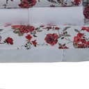 Ver imagem 2 de Jogo de Cama Craft Casal Padrão 4 Peças Percal 200 Fios 100% Algodão - Estampa Rosas Vermelha