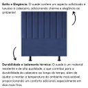 Ver imagem 5 de Cabeceira Estofada Cama Box Solteiro 90 Cm Karla Suede:azul Marinho