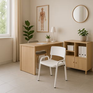 Kit 10 Cadeira Iso Infantil Creche, Escola Base Branco Branco