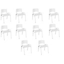 Ver imagem 2 de Kit 10 Cadeira Iso Infantil Creche, Escola Base Branco Branco