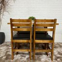 Ver imagem 1 de Conjunto Fixo 110x70 Mesa com 4 Cadeiras Estofadas Cor:mel