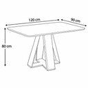 Ver imagem 2 de Conjunto de Mesa Kiara 120cm Cedro Off White e 04 Cadeiras Yasmin Cedro Linho Neblina DJ Móveis
